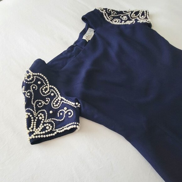 Vintage A.J. Bari Navy Sheath - Picture 4 of 9